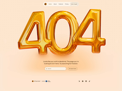 3D 404 error page 3d 404 framer page not found spline