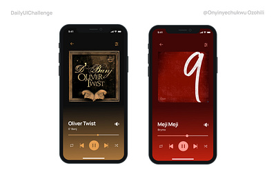 Music Player Interface dark mode light mode mobile app music player ui user experience user interface