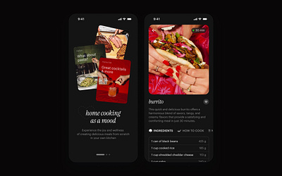 Recipes App app design interface mobile ui