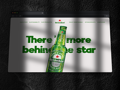 Heineken Website Design brewery heineken motion design product design ui uiux design ux web design