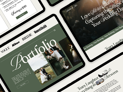 Love at First Click: A Captivating UI for Wedding Photography branding design minimalism ui website wedding wedding photography