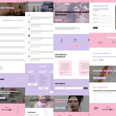 Lily Young Virtual Assistant Website figma squarespace web design website design