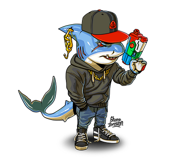 Killer Whale - Water gun | Web Hero Section branding character character design graphic design mascot