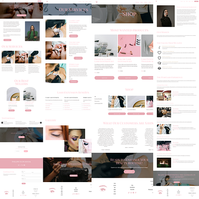 PureLash - Lash Extension Website figma responsive design squarespace web design website design