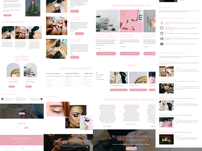 PureLash - Lash Extension Website figma responsive design squarespace web design website design