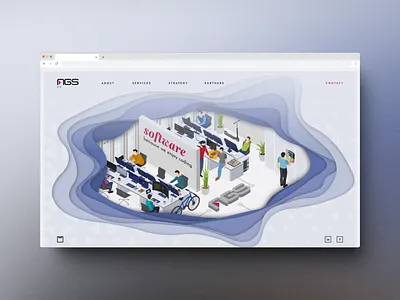IT Company Website Concept: Full-Screen Innovation 2022 3d adobe xd affinitydesigner animation design neehad spline 3d ui webdesign