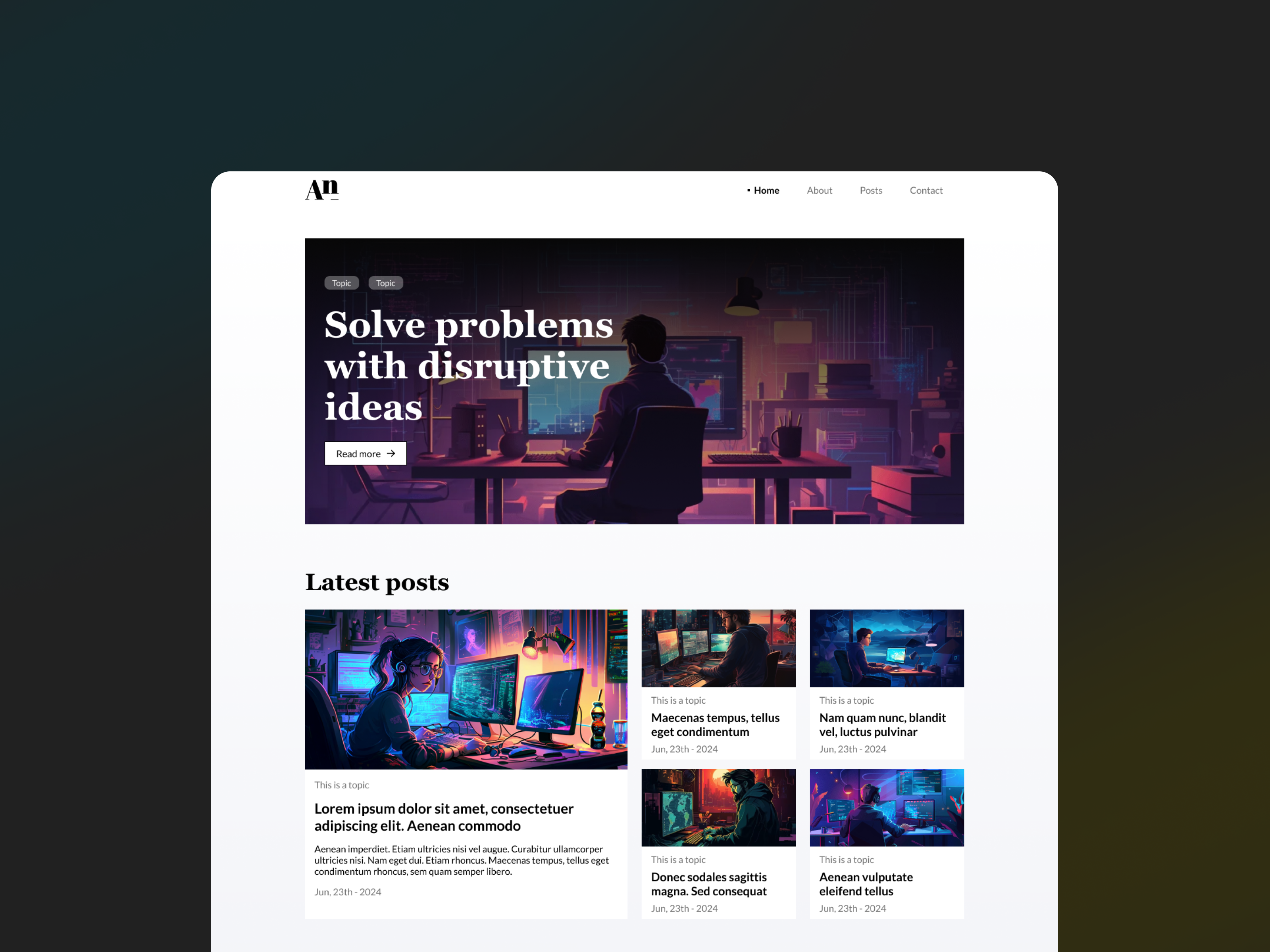 Blog Design ai blog desarrollador design developer illustration marketing programador sitio web uxui webd design website
