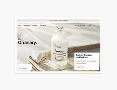 DailyUI Day 3 - Landing page dailyui dailyuichallenge deisgn graphic design skincare the ordinary ui user experience user interface ux