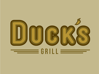 Duck's Grill typography