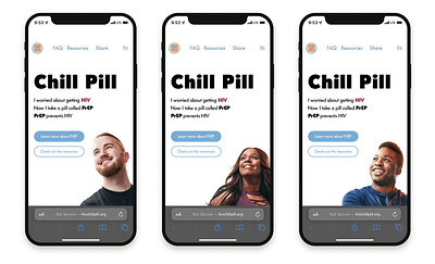 Chill Pill Mobile website design ui ux