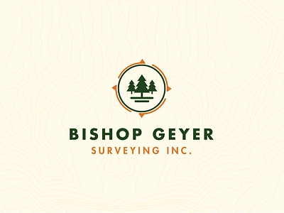 Branding | Bishop Geyer Surveying Inc. brand identity branding design graphic design logo masculine outdoors surveying company