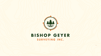 Branding | Bishop Geyer Surveying Inc. brand identity branding design graphic design logo masculine outdoors surveying company