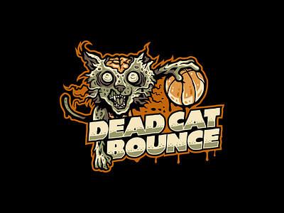 Dead Cat Bouce apparel basketball branding cat design graphic design illustration illustrator logo sports vector zombie