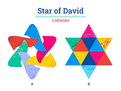 Star of David - 2 Versions branding design graphic design jewish star of david vector