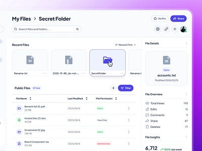 slothUI: Figma Design System for Gen Z | SaaS File Manager UIUX clean design system figma file management file management app file management dashboard file management ui file manager file manager dashboard file manager ui minimal modern purple saas dashboard saas layout ui saas ui simple slothui soft ui kit