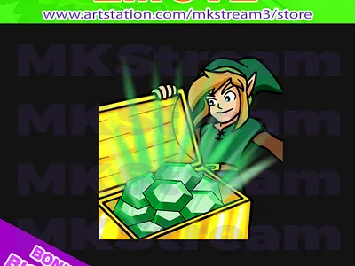 twitch emotes zelda link diamond treasure animated emotes anime cute design diamond discord emote emotes green diamond hobit illustration link link emotes prize sub badge treasure box treasure emotes twitch emotes zelda zelda emotes