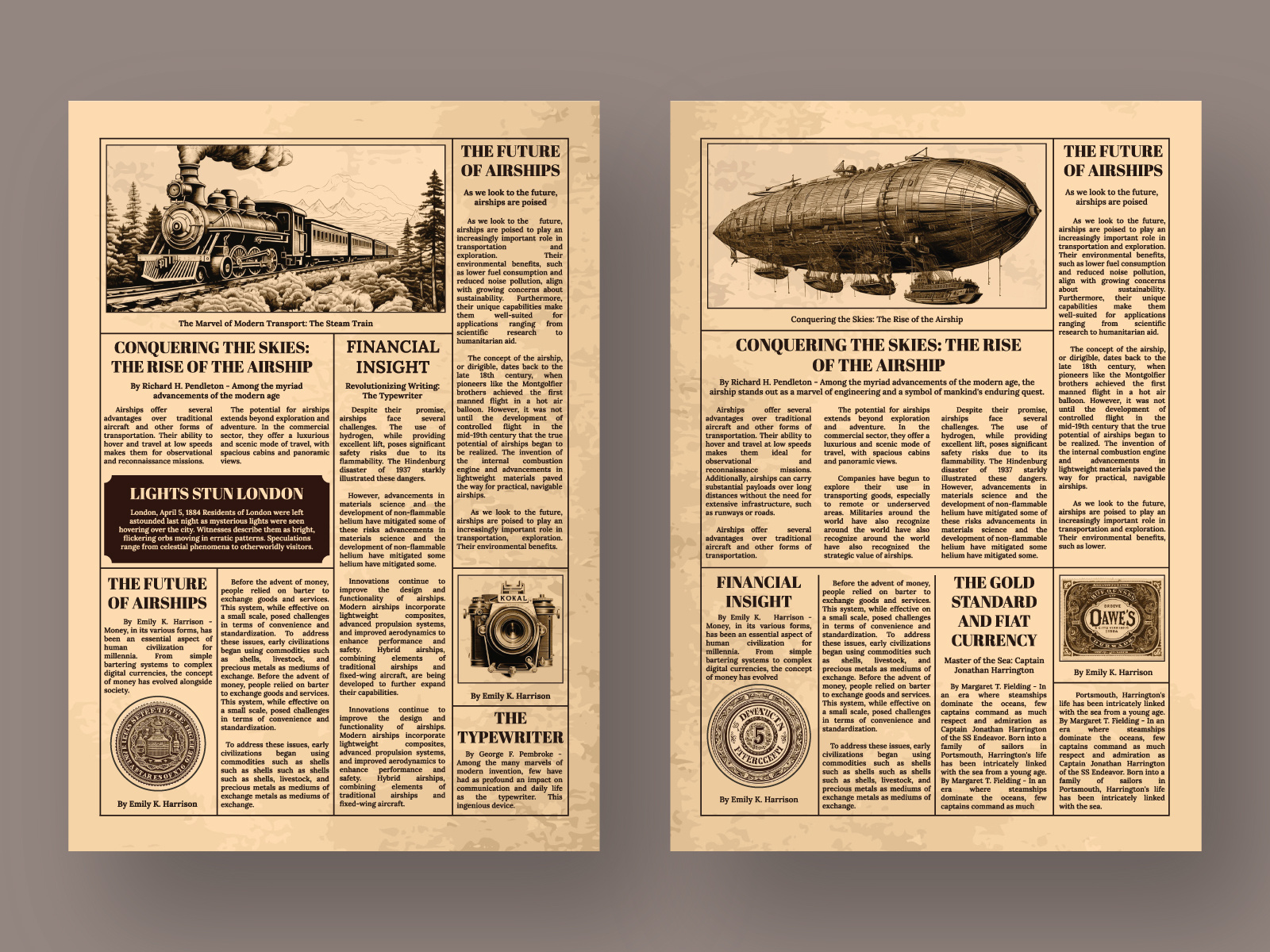 Vintage Retro Newspaper Free Google Docs Template