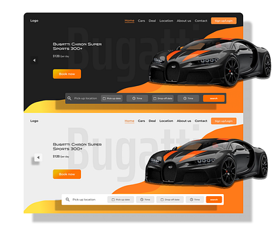 Rental car website ui design design figma rental car ui ux webdesign webstie