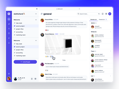 slothUI: World's Laziest Design System | SaaS Chat Messaging UI chat app chat dashboard chat ui clean figma design system figma ui kit gradient messaging app messaging dashboard messaging ui minimal modern purple saas app ui saas chat app saas dashboard saas layout ui saas messaging app slothui soft