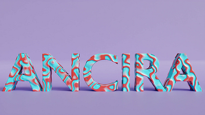 Melty 3d design typography