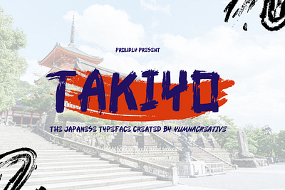 Takiyo - Textured Brush Font rough samurai urban