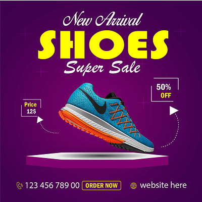 Shoes social meida post design shoes shoes banner shoes offer banner social media design social media post sohes sale poster