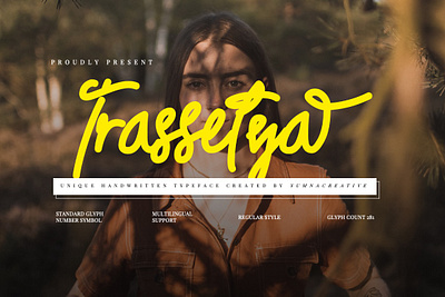 Trassetya - Handwritten Font vintage font