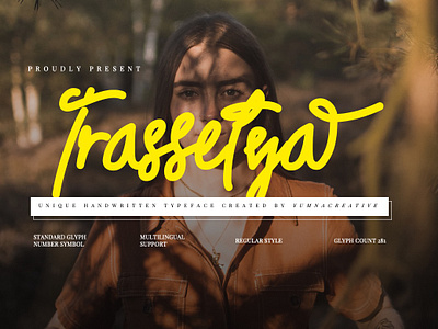 Trassetya - Handwritten Font vintage font