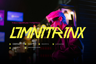 Omnitrinx - Cyberpunk Font racing