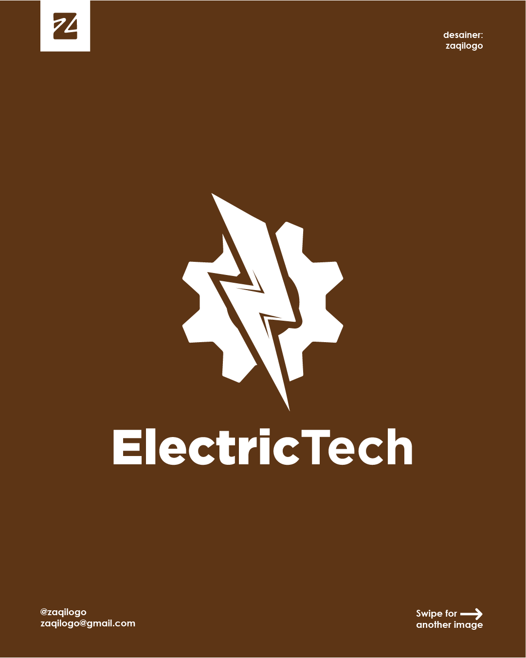 Electric Tech Logo branding design electric electric tech gear graphic design logo logos logotype simple logo tech vector