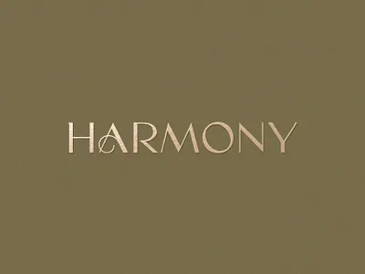 HARMONY™ beauty brand desing case study custom type font fresh graphic design logo designer logotype luxury oil skincare spa therapy typography