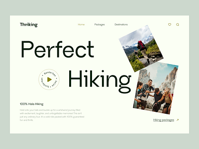 Hiking Agency Landing Page UI design adventuretravel hiking hikingagency travelindustry uidesign uxdesign webdesign