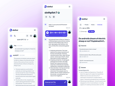 slothUI: World's Laziest Design System | SaaS AI Chatbot Mobile ai chatbot app ai chatbot app mobile ai chatbot mobile ai chatbot ui ai companion app ai companion ui ai copilot app ai copilot ui clean gradient minimal minimal ai chatbot app mobile app mobile chatbot app purple saas ai chatbot saas app saas mobile app slotui soft