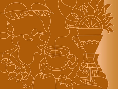 Special coffee illustration aroma artwork branding cafe coffee coffee beans coffee brewing concept cup of coffee drawing face flavour freshly roasted coffee illustration line art linear pourover specialty coffee vector wheel of flavors