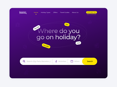 Travel Agency Landing Page design figma landing page ui