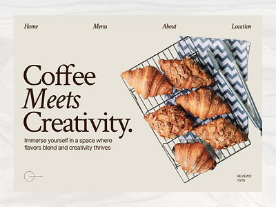 Coffee Shop Website animation beige coffee shop cozy homepage pastries product design shop ui ux