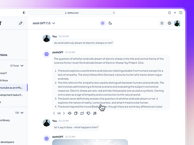 slothUI: World's Laziest Design System | SaaS AI Chatbot App UI ai chatbot app ai chatbot dashboard ai chatbot ui ai companion app ai companion dashboard ai companion ui ai copilot app ai copilot dashboard ai copilot ui figma design system figma ui kit gradient minimal modern purple saas ai chatbot saas ai companion saas dashboard saas dashboard ui slothui