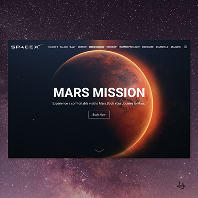 SPACEX: Mars Mission! design ui ux web design