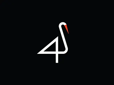 Logo, Logo Design, Bird Logo, Heron Logo bird logo brand mark design graphic design heron logo logo logo design logo mark minimal logo