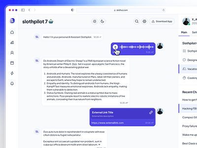 slothUI: Figma Design System for Gen Z | AI Chatbot Dashboard UI ai chatbot app ai chatbot dashboard ai chatbot ui ai chatbota dashboard ai companion app ai companion dashboard ai companion ui ai copilot app chat dashboard clean figma design system figma ui kit minimal modern saas ai chatbot app saas chat app saas dashboard simple slothui soft