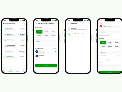 Fintech: Wallet Funding and Transactions History app design dribbble dribbble shots fintech job hunt linkedin mobile design product design seo ui ui design