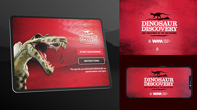 Dinosaur Discovery AR App for WAM app design design ui ux