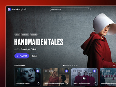 slothUI: World's Laziest Design System | SaaS TV Streaming App clean figma design system figma ui kit gradient minimal modern movie app movie streaming dashboard movie streaming ui orange red slothui soft streaming app tv app tv streaming app tv streaming dashboard tv streaming ui video streaming app video streaming ui