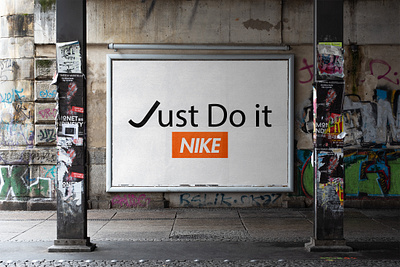 Nike Advertisement Poster advertisement design graphic design logo mock ups nike poster design