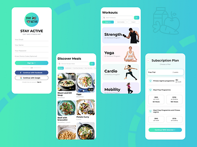 Fitness App Design designsystem figma graphic design health app design minimaldesign mobileapp responsive ui uiux