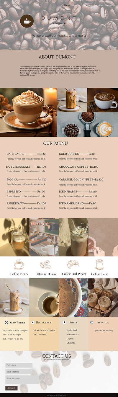 Coffee Shop Landing Page - Figma figma graphic design landing page ui