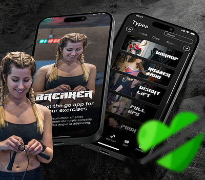 Complete Mobile App UI Design for Gym and Exercise App app design figma graphic design interface mobile ui ux