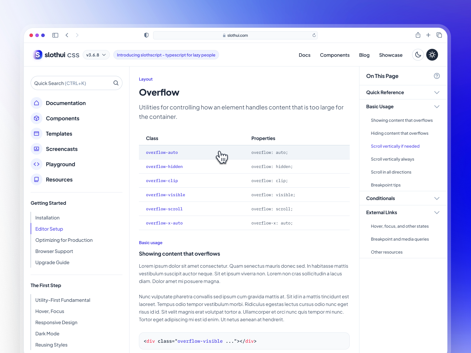 slothUI: World's Laziest Design System | SaaS Text Editor App UI by ...