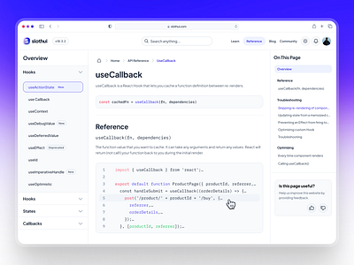 slothUI: World's Laziest Design System | SaaS Documentation App clean code documentation code editor ui documentation documentation app documentation dashboard documentation design documentation ui figma design system figma ui kit gradient minimal modern purple saas dashboard saas documentation saas ui simple slothui soft