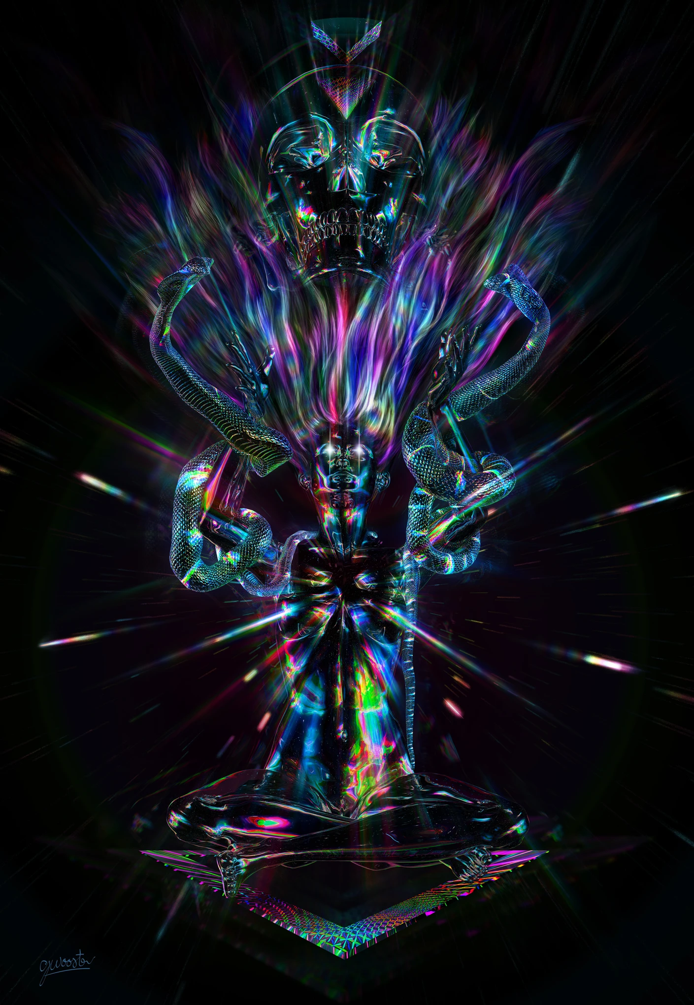 Road To Awe 3d design illustration